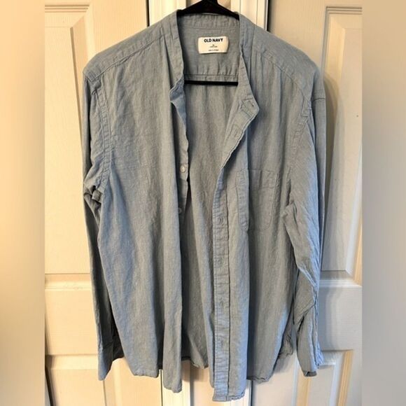 EUC Linen Blend Button Down Shirt - Size XL - Picture 1 of 4